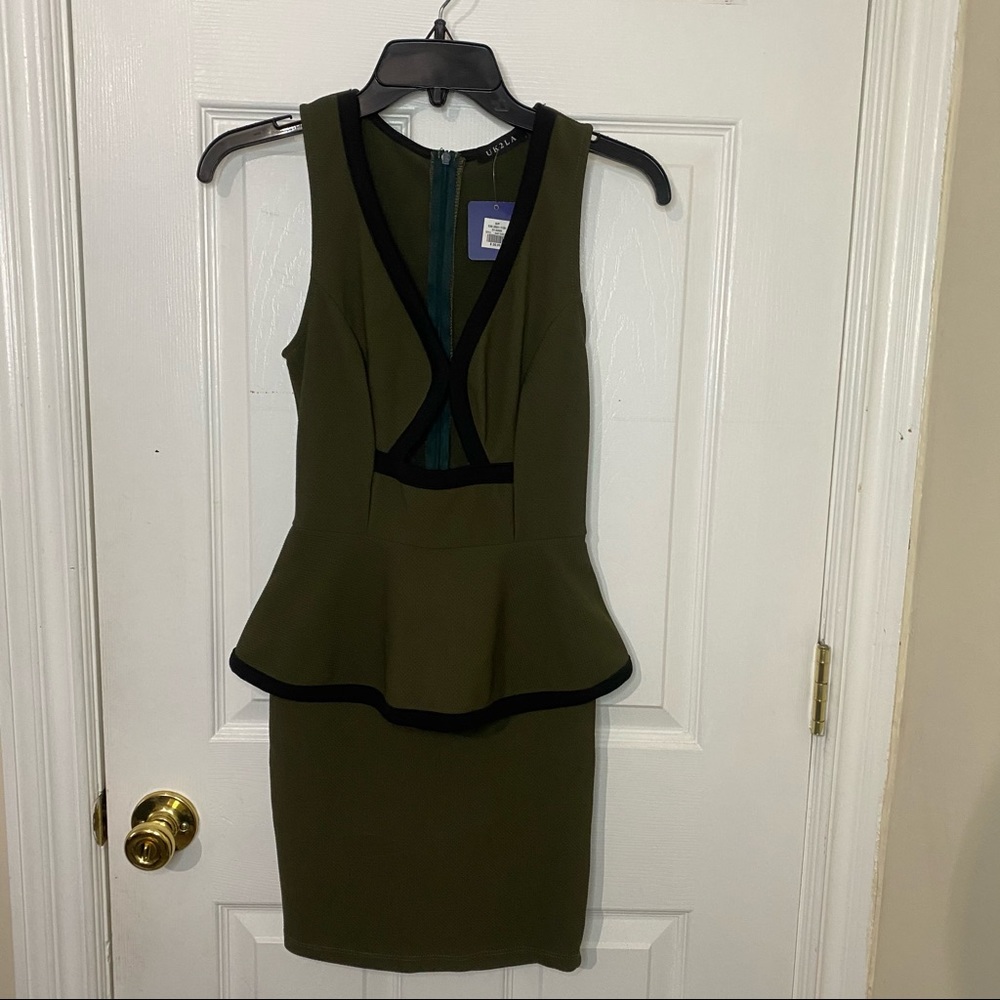 Fitted Midi Green Dress